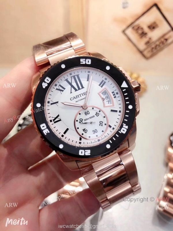 Cartier Calibre De Diver Stainless Steel Black Bezel Watches Buy Imitation Watches from China 3