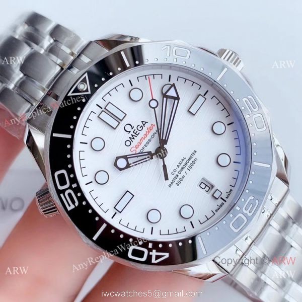 OM Factory Omega Diver 300M James Bond Stianless Steel Black Ceramic Watch Grade 1A Copy Omega 3