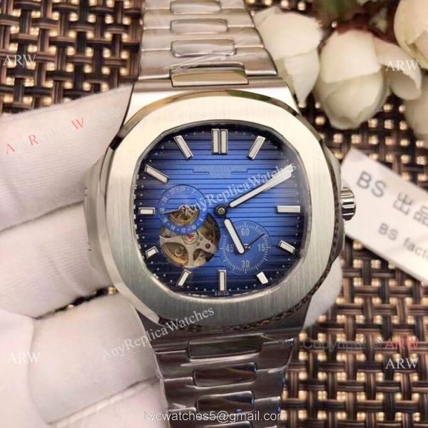 Replica Patek Philippe Tourbillon Nautilus Stainless Steel Watches 42mm 3