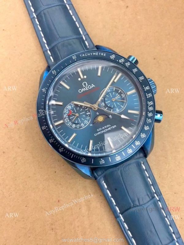 New Replica Omega Speedmaster Moonphase Automatic watch Brown Dial 3