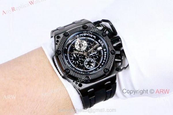 All Black Audemar Piguet Survivor Royal Oak Offshore Watches 3