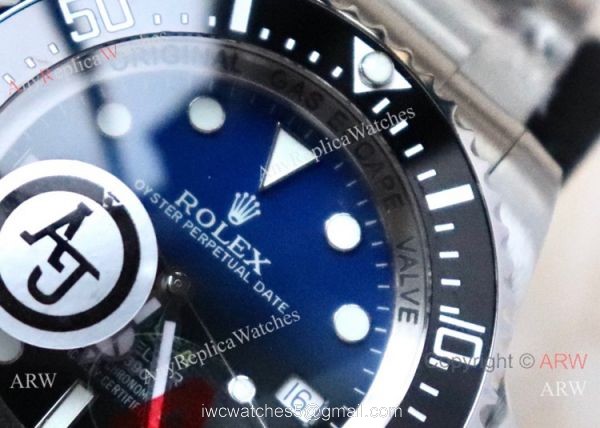 AJ Factory &8216;MAX Rolex Deepsea Blue Replica Watch 44mm 3