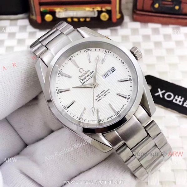 Omega Seamaster Aqua Terra Blue Dial Replica Watches Worldwide Shipping 3