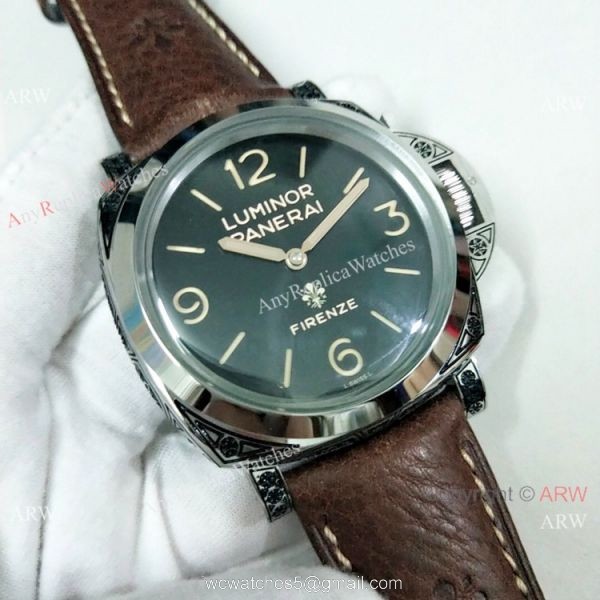 2019 New Replica Panerai Luminor Firenze PAM972 Watch SS Black Face 3