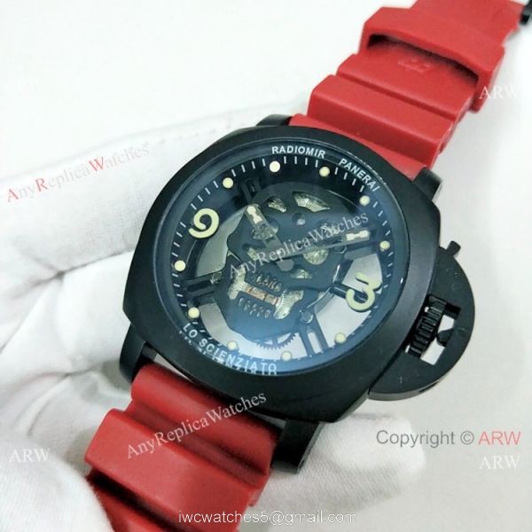 2019 New Panerai Radiomir Lo Scienziato Watch Black Case Skull Face 3