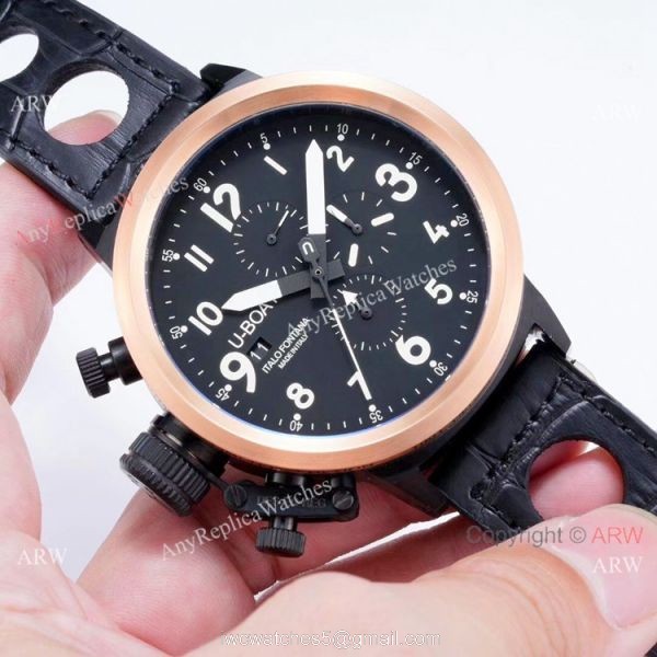 New Style U-Boat Flightdeck Chronograph Replica Watch White Markers 3