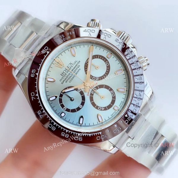 Noob Factory Clone 7750 Rolex Daytona 50th Anniversary Replica Watch Ss Ice Blue Dial 3