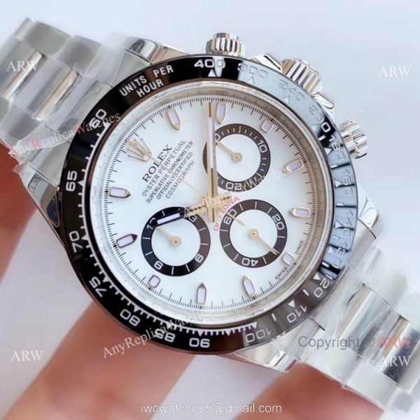 Replica Rolex Daytona Noob Factory Swiss 7750 Watch Stainless Steel Panda Face 3