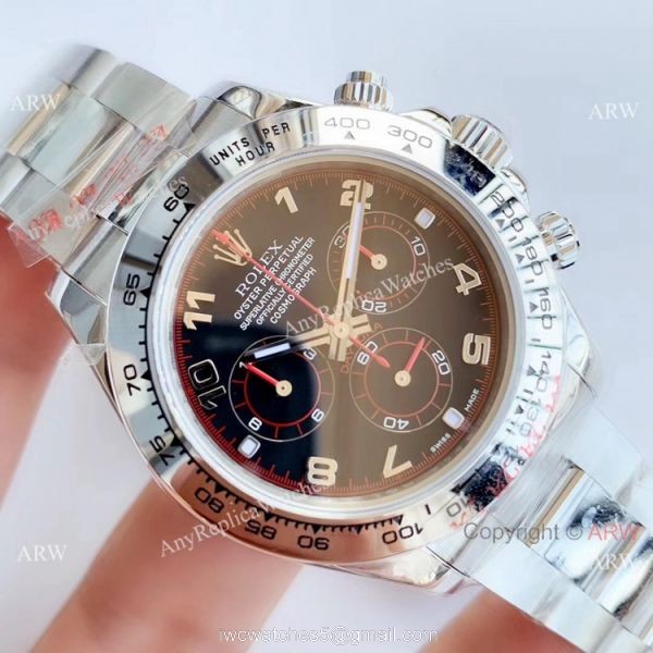 Replica Swiss Rolex Daytona NOOB 7750 Watch Stainless Steel Arabic Dial 3