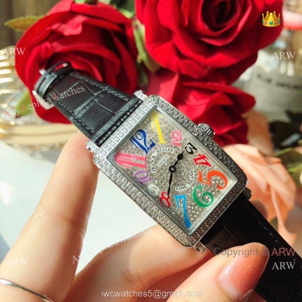 Replica Franck Muller Long Island Color Dreams Watch Diamond Case 3