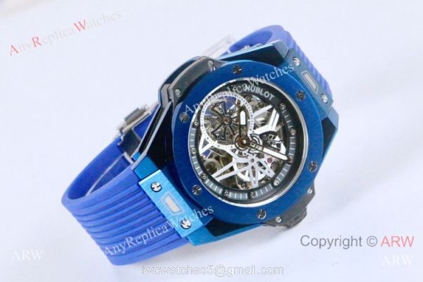 Best Imitation Watches From China New Hublot Big Bang Blue Skeleton Watch 3