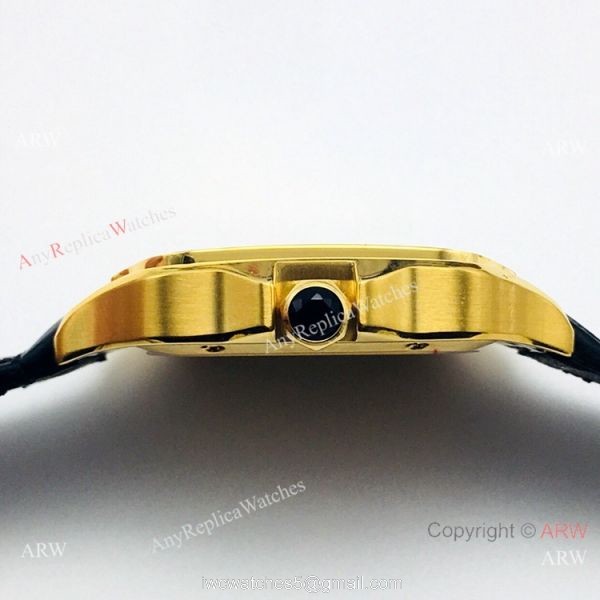 (GB) 2019 New Cartier Santos Yellow Gold Watch AAA Swiss Replica 3