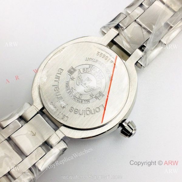 (VS) Swiss Grade Longines PrimaLuna Stainless Steel Ladies Watch 3