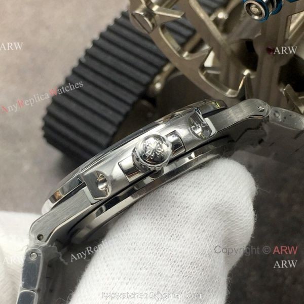 Swiss Copy Patek Philippe Nautilus White Dial Stainless Steel Watch GB Factory 3