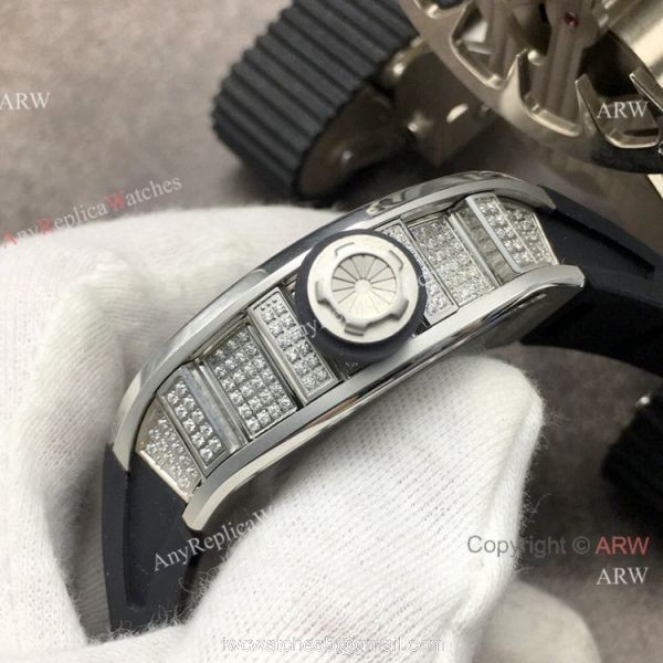 Super Clone Richard Mille RM 052 Skull Face Stainless Steel Men Watch 3