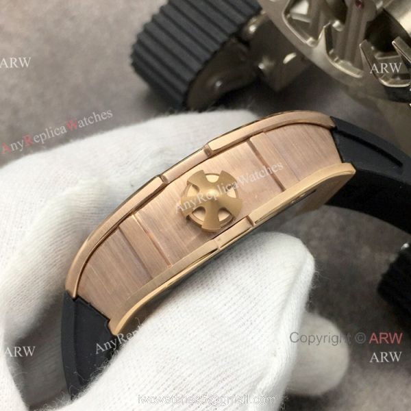 Super Clone Richard Mille AAA RM 67-01 Extra Flat Rose Gold Diamond Watch 3