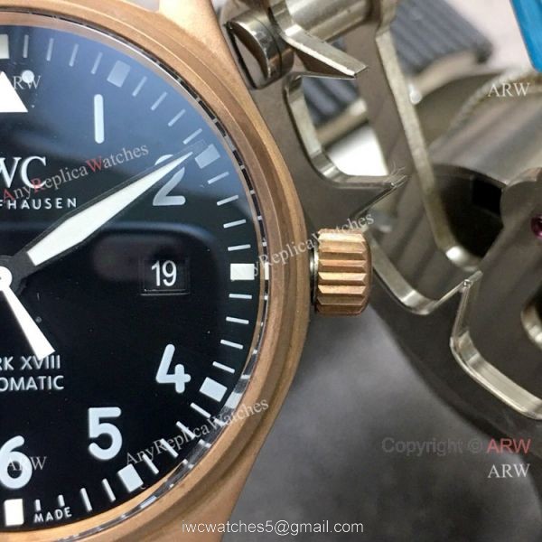 Super Clone IWC Big Pilots Spitfire Bronze Case Black Dial Watch Swiss Made 3