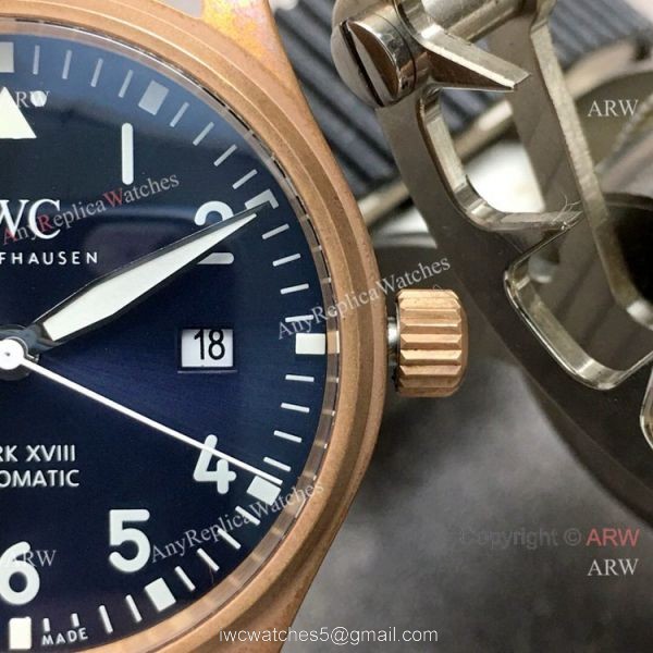 Super Clone IWC Big Pilots Spitfire Bronze Watch Blue Dial 3