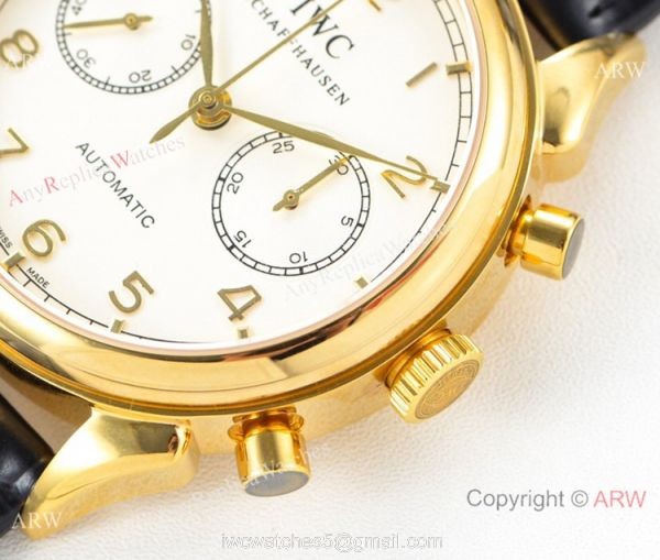Swiss Replica IWC Portuguese 7750 Watch Gold Case 2019 New 3
