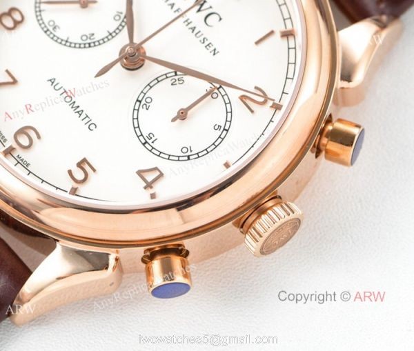 Swiss 7750 IWC Schaffhausen Portuguese Rose Gold Watch 2019 New 3