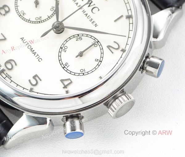 Super Clone IWC Schaffhausen Portugieser SS White Face Men Watch SWISS 7750 3