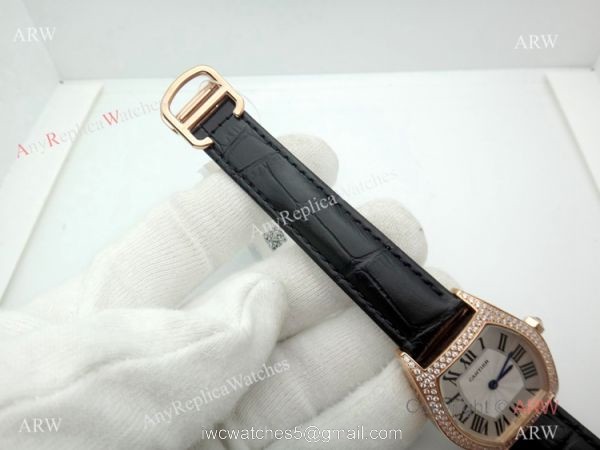 Tortue de Cartier Rose Gold Lady Watch Imitation Watches from China 3