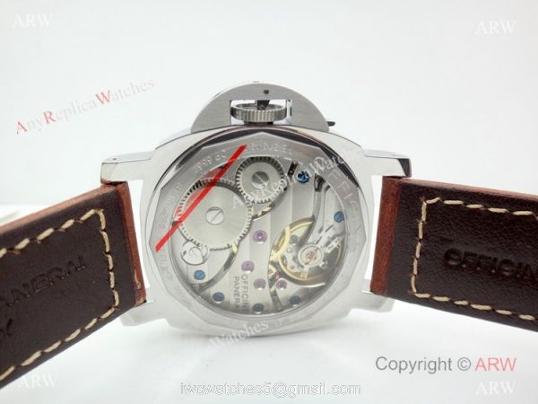 Swiss Replica Panerai Luminor Marina Acciaio PAM 111 Watch SS Green Markers 3