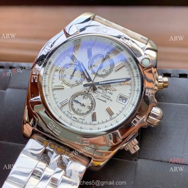 Top AAA Replica Breitling Chronomat Chronograph Watches Ss Chocolate Face 3