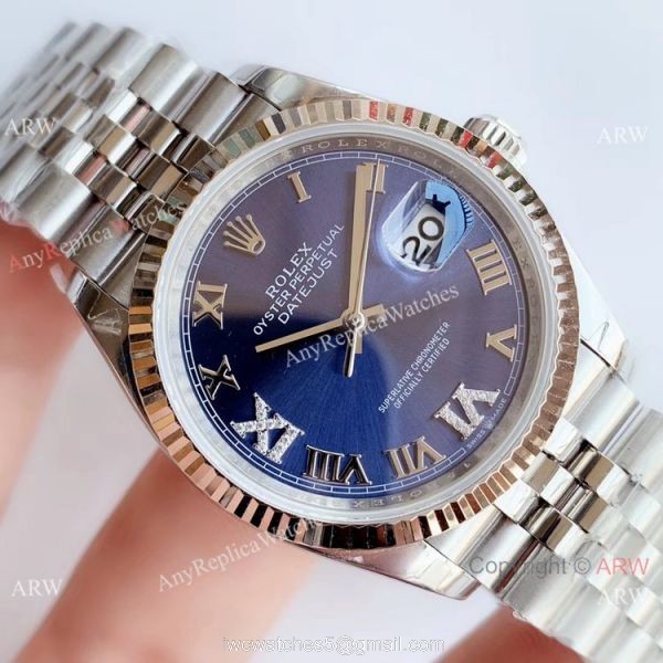 EWF Replica Rolex Oyster Perpetual Datejust 36mm Watch Jubilee Band Blue Dial 3