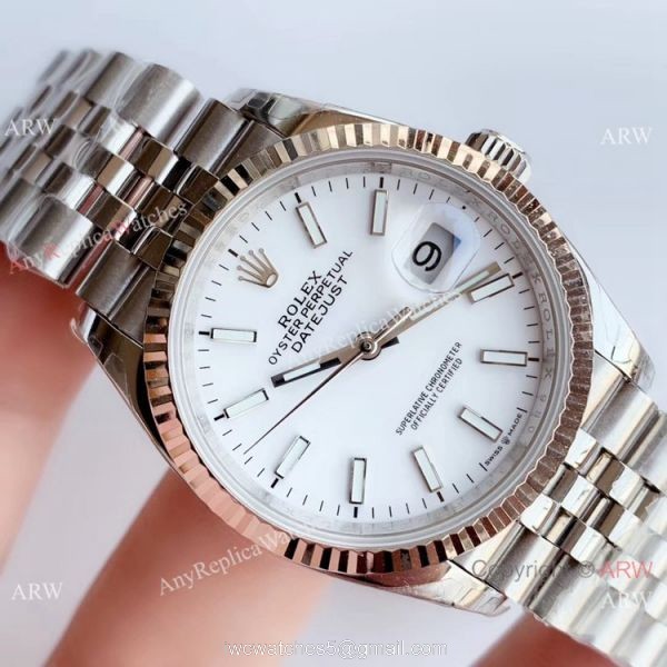 EW Rolex Oyster Perpetual Datejust White Dial 36mm Watch / Best Chinese Replica Watches 3
