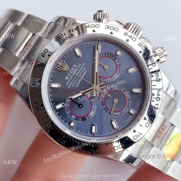 Noob Factory Swiss 4130 Rolex Daytona SS Blue Dial Watch Best Chinese Replica Watches 3