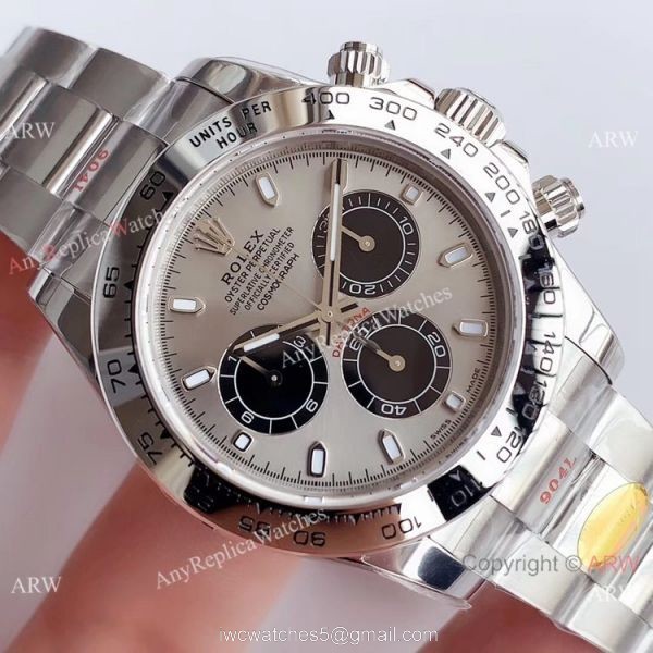 Rolex Daytona Noob Factory 4130 904L SS Grey Dial Watch Best Chinese Replica Watches 3
