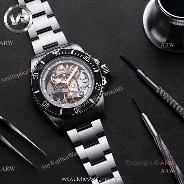 New Andrea Pirlo Project Skeleton Rolex Submariner Replica Watches 3