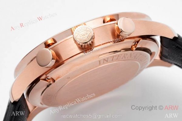 ZF Factory V2 Version IWC Portuguese Chronograph Watch Rose Gold White Dial 3