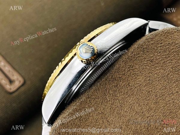 DR Factory Swiss Replica Rolex Sky-Dweller 42mm Watch Two Tone Black Dial 3