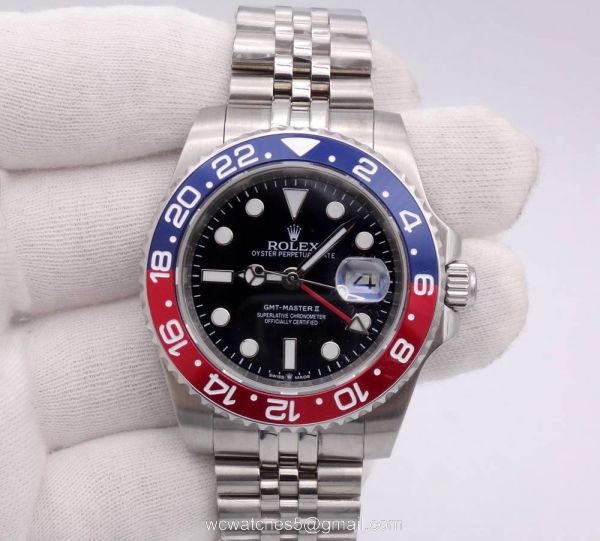 Rolex GMT Master II PEPSI Replica Watch Stainless Steel Jubilee Strap 3