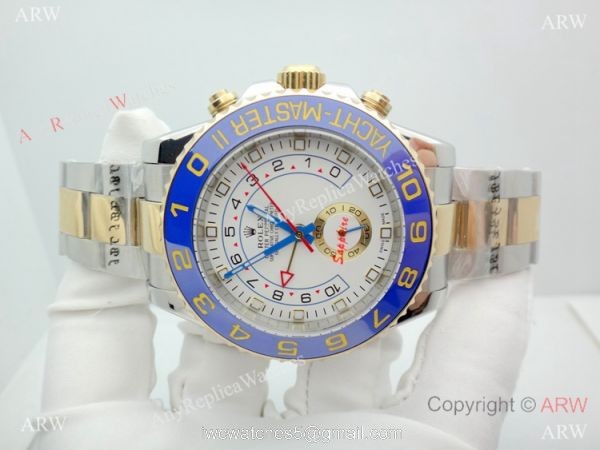 High Quality Rolex Yacht Master II Two Tone Blue Ceramic 44mm Watch 3