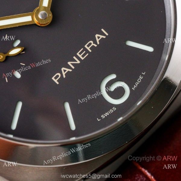 (VS) Swiss Panerai Luminor Marina PAM00351 Watch Titanium Case 3