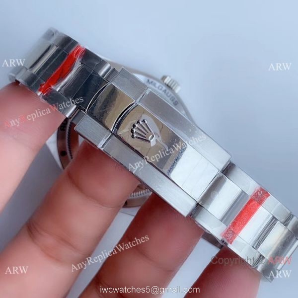 1:1 Best Edition Rolex Milgauss Label Noir Tourbillon Replica Watch Stainless Steel 3