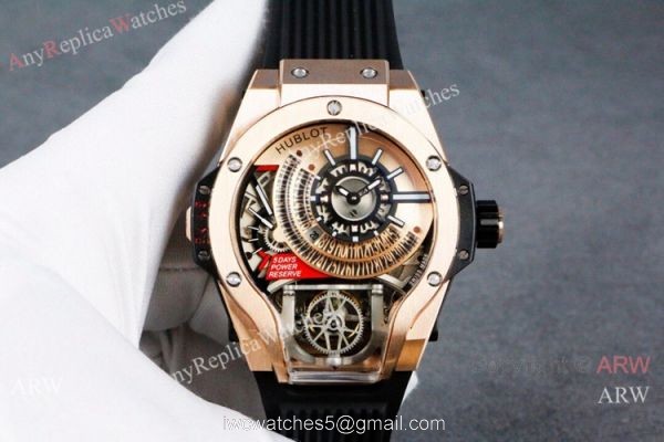 Swiss Quality Hublot Tourbillon Skeleton MP-09 Tourbillon Bi-Axis Silver Watches 3