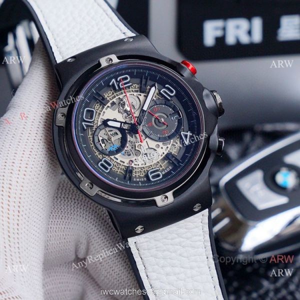 New Copy Hublot Classic Fusion Ferrari GT Chronograph Watches Black Case 3