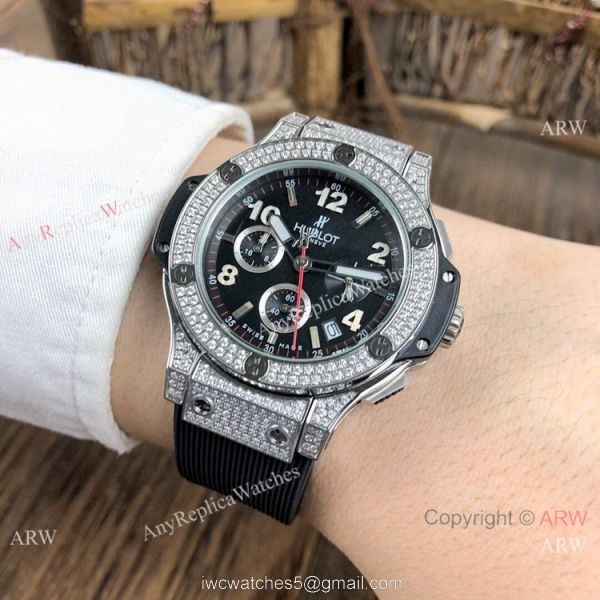 Hublot Big Bang Evolution 36mm Lady Watches Diamond Case Blue Dial 3