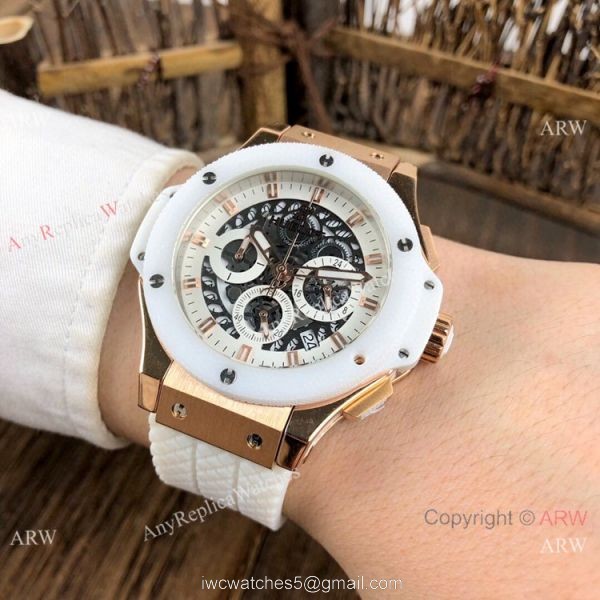 Copy Hublot Big Bang Evolution 44mm Watches Rose Gold Ceramic Bezel 3
