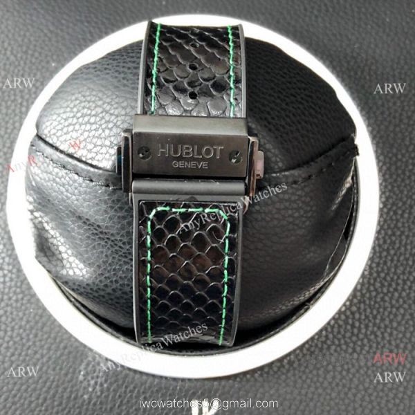 Swiss 7750 Hublot Big Bang Ice Bang Replica Watch Green Diamond Bezel 3