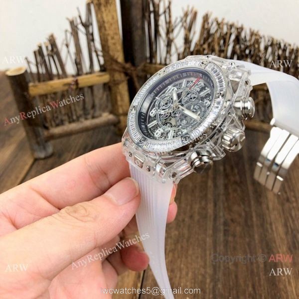 Hublot Big Bang Unico Chronograph Watches Hublot Transparent Watch Diamond Bezel 3