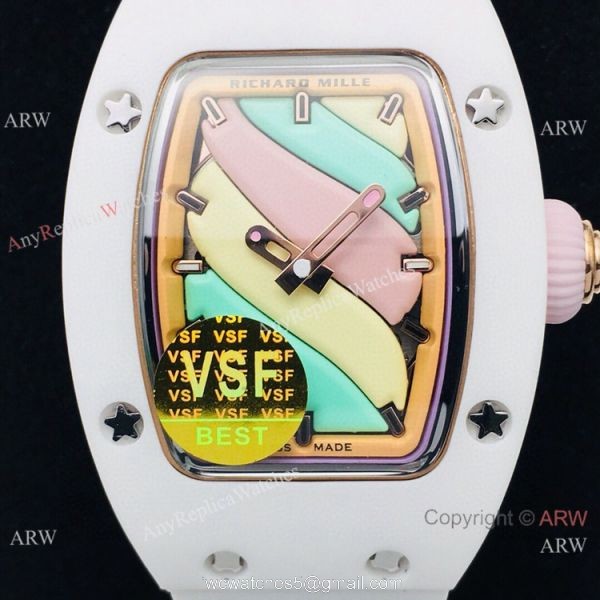 VS Factory Richard Mille RM07-03 Marshmallow BonBon Watch White Ceramic 3