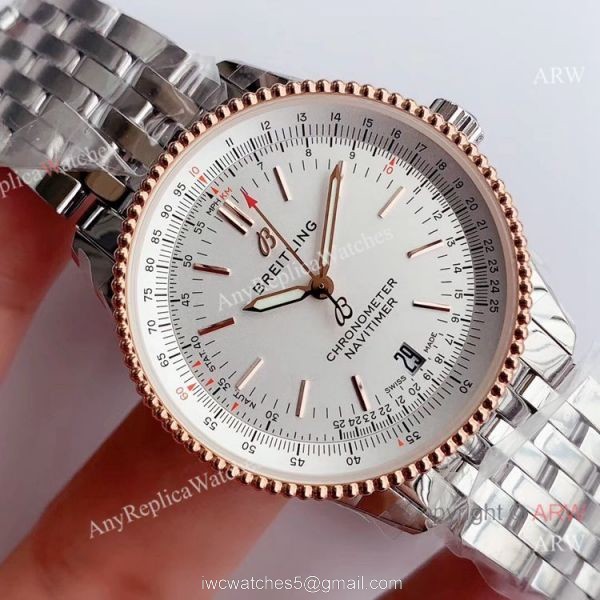 Highest Quality Breitling Navitimer 1 Swiss 2824 Watch Rose Gold Bezel 3