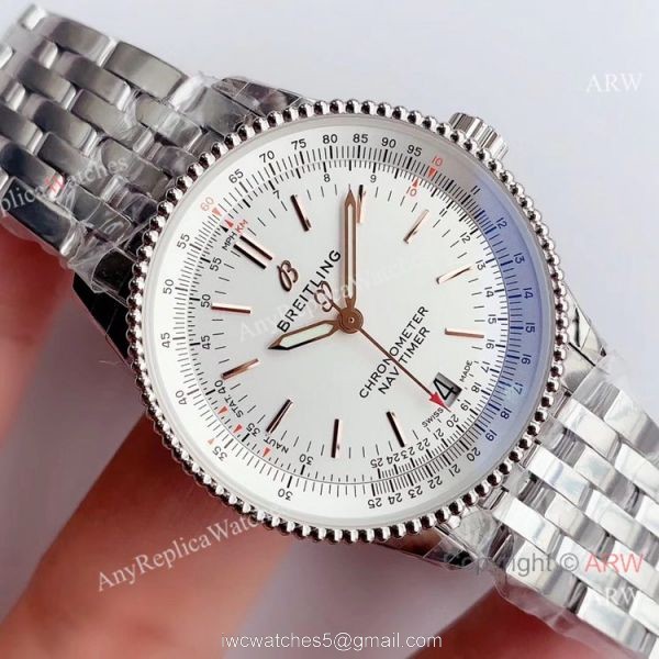 Swiss Replica Breitling Navitimer 1 Stainless Steel Watch Swiss 2824 Movement 3