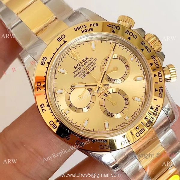 1:1 Best Edition Copy Rolex Daytona Two Tone 40mm Watch Noob Factory Swiss 4130 3