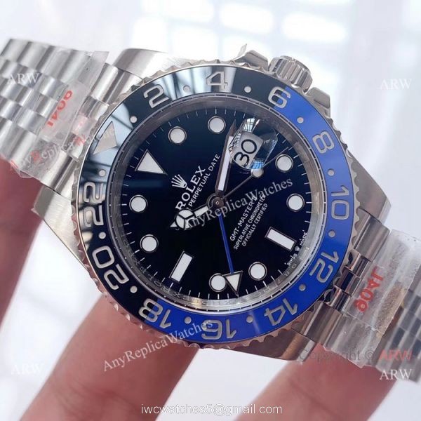 Swiss Replica Rolex GMT-Master II Batman Jubilee Men Watch NOOB Factory 3285 904L Steel 3